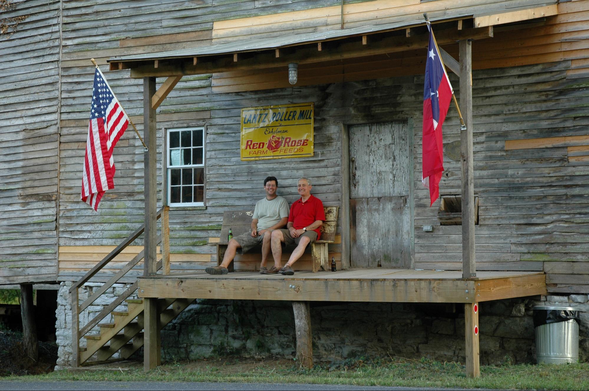 The owner and his father on the front loading dock, September 2, 2008